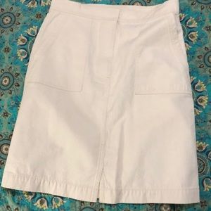 EUC JCrew cream cotton pocket skirt